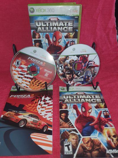 Marvel: Ultimate Alliance & Forza 2 Motorsports Complete CIB 2 Discs Near Mint