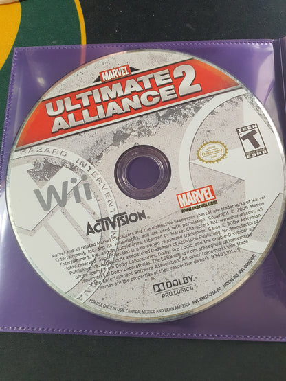 Marvel: Ultimate Alliance 2 (Nintendo Wii, 2009) Videogame Disc Good
