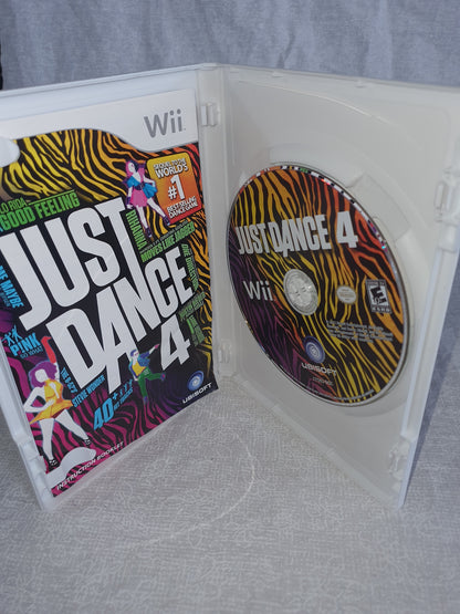Just Dance 4 (CIB, Nintendo Wii, 2012) Complete Game Disc Near Mint Clean Tested