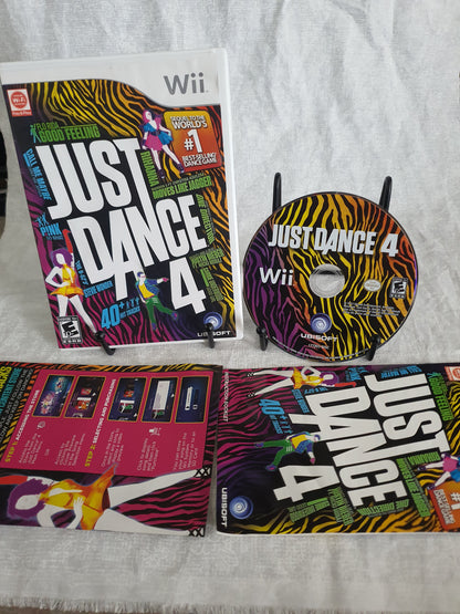 Just Dance 4 (CIB, Nintendo Wii, 2012) Complete Game Disc Near Mint Clean Tested