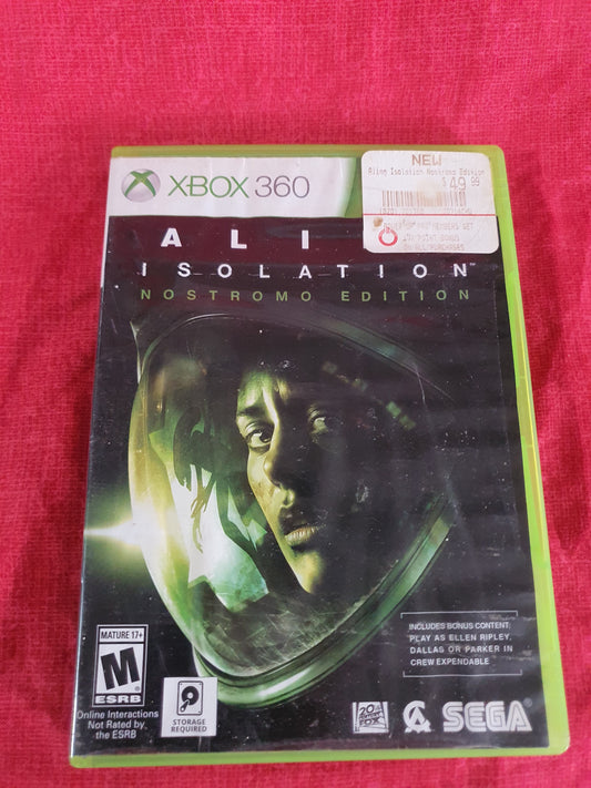 Alien: Isolation Nostromo Edition (Xbox 360, 2014) Complete Game Disc Near Mint