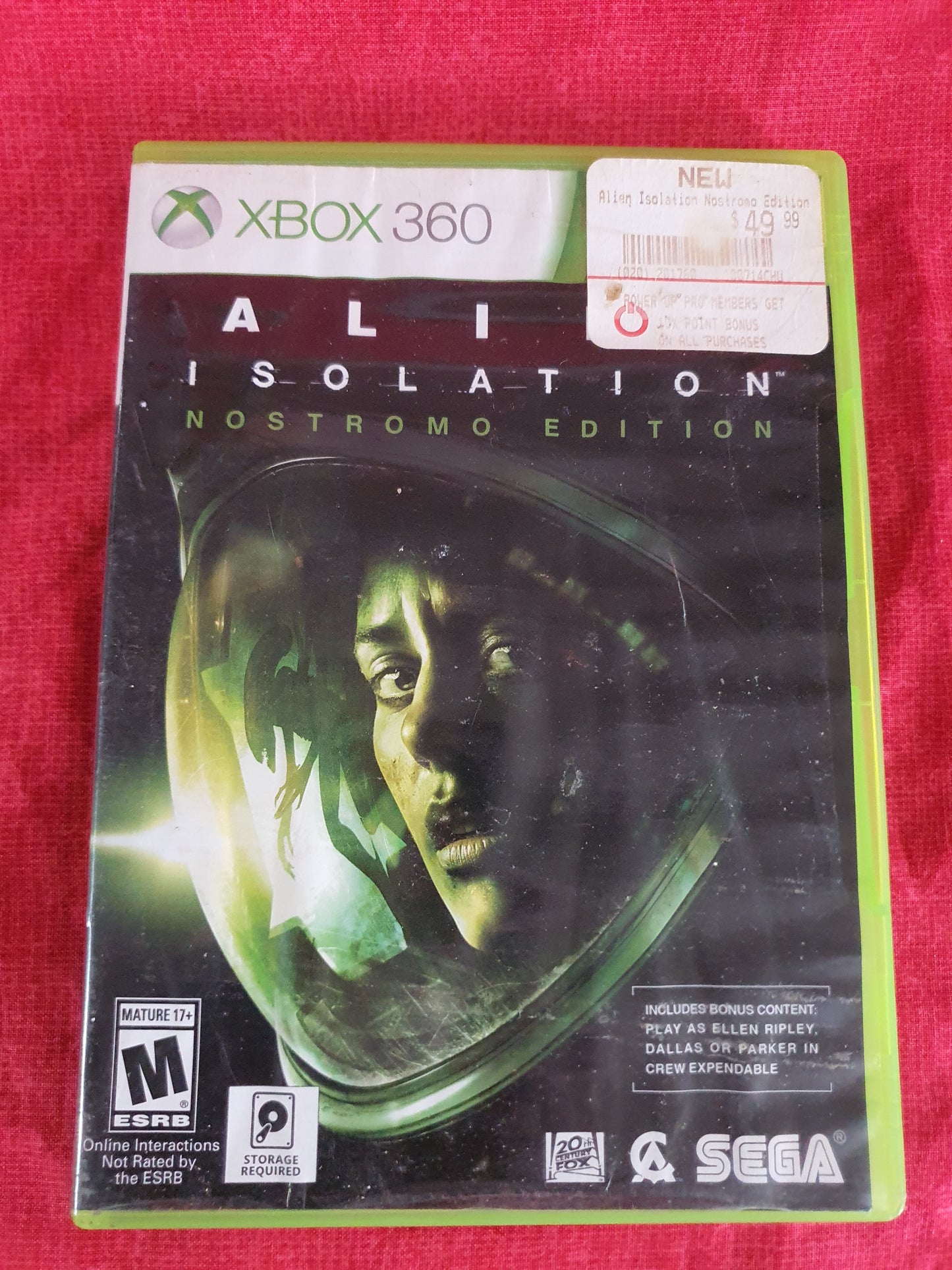 Alien: Isolation Nostromo Edition (Xbox 360, 2014) Complete Game Disc Near Mint