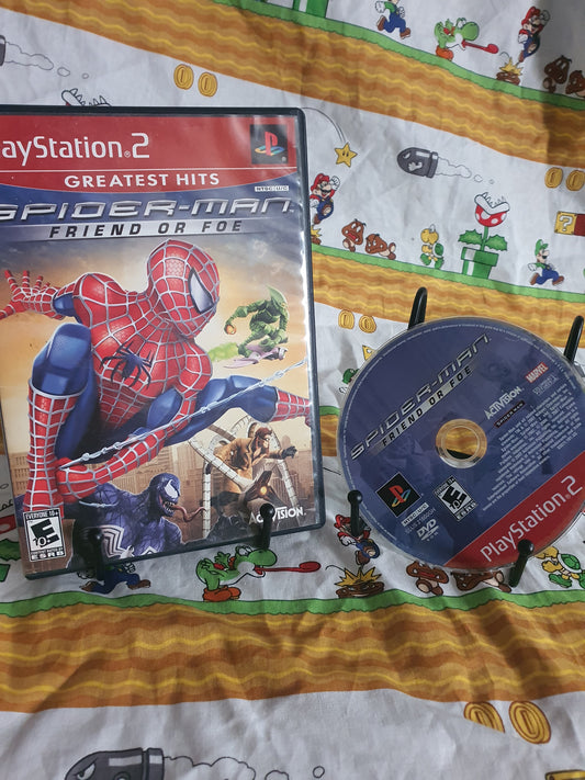 Spider-Man: Friend or Foe (Sony PlayStation 2, PS2, 2007) Game Disc Near Mint