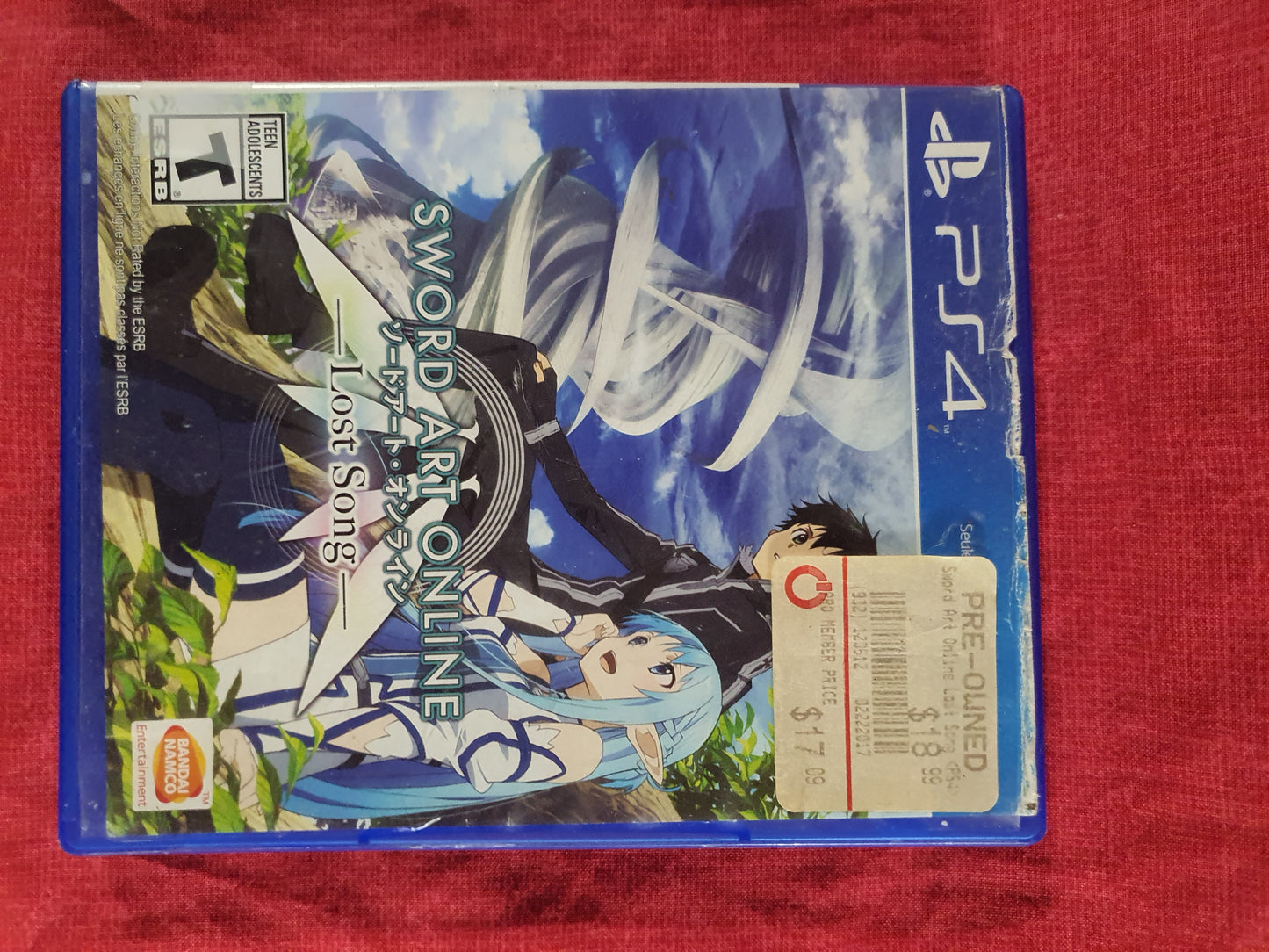 Sword Art Online: Lost Song (Sony PlayStation 4, PS4, 2015) Game Disc Very Good