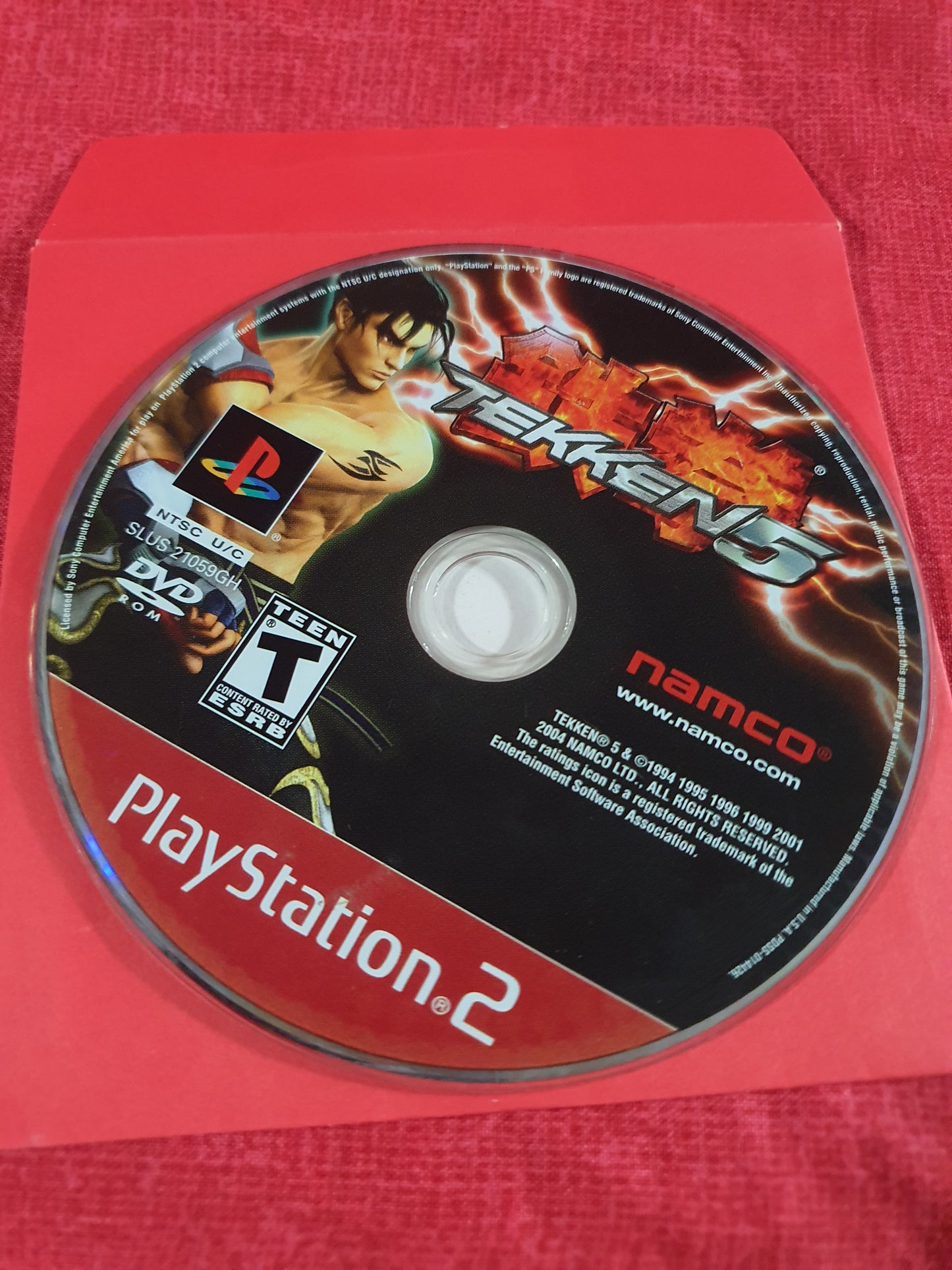 Tekken 5 (PlayStation 2, 2005) Videogame Disc Good Tested Works