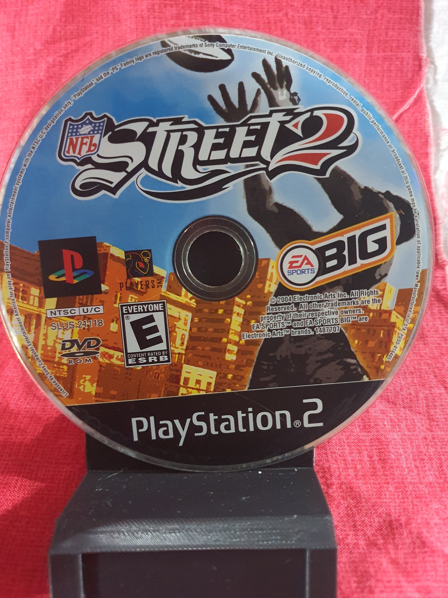 NFL Street 2 (Sony PlayStation 2, 2004) Videogame Disc Near Mint Halo Sticker
