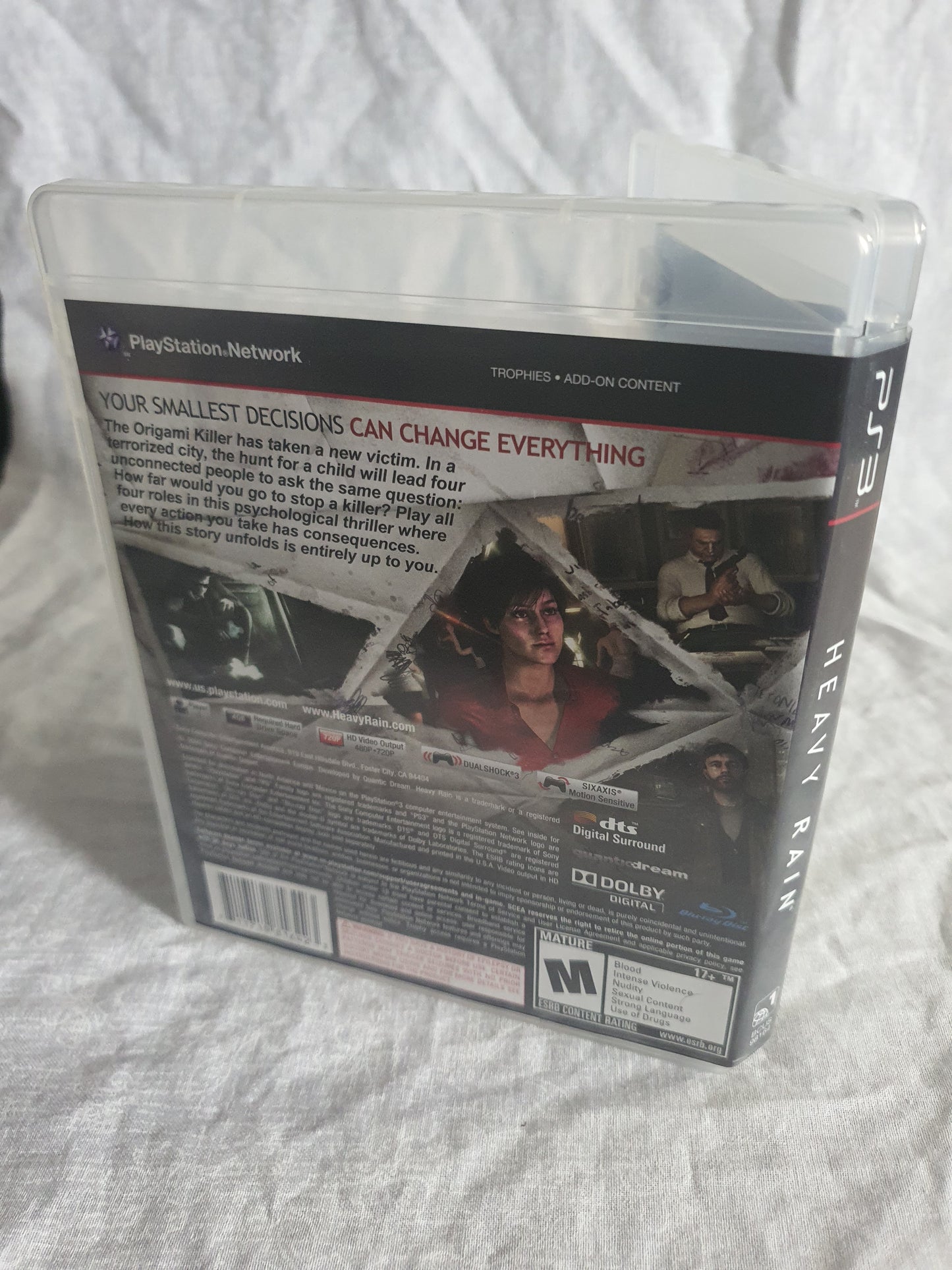Heavy Rain (Sony PlayStation 3, 2010) Complete Origami Manual Near Mint