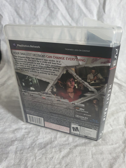 Heavy Rain (Sony PlayStation 3, 2010) Complete Origami Manual Near Mint
