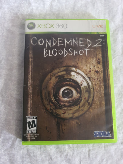 Condemned 2: Bloodshot (Microsoft Xbox 360, 2008) Videogame Disc Very Good