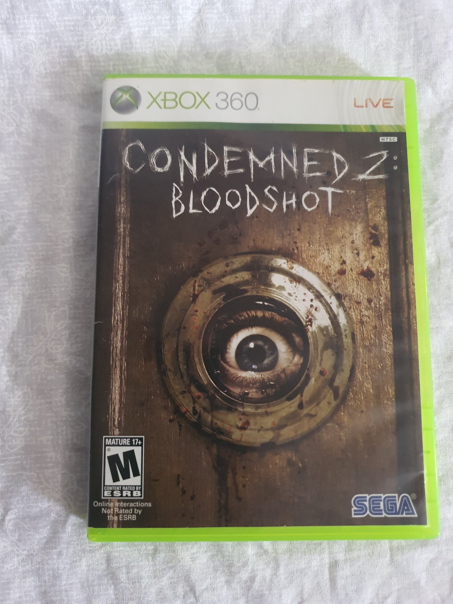 Condemned 2: Bloodshot (Microsoft Xbox 360, 2008) Videogame Disc Very Good