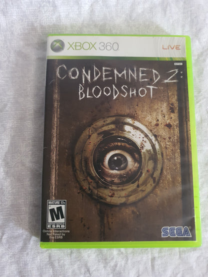 Condemned 2: Bloodshot (Microsoft Xbox 360, 2008) Videogame Disc Very Good
