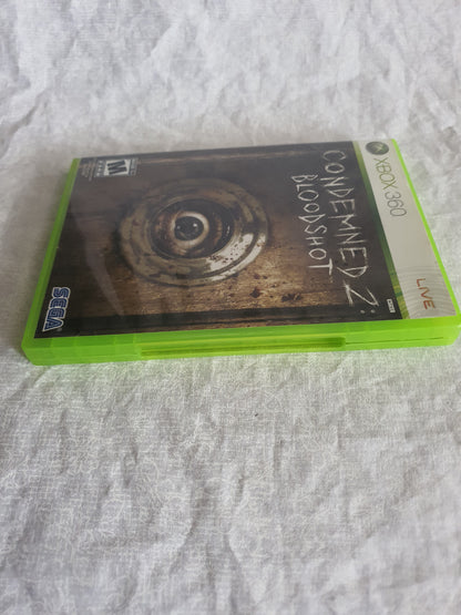 Condemned 2: Bloodshot (Microsoft Xbox 360, 2008) Videogame Disc Very Good