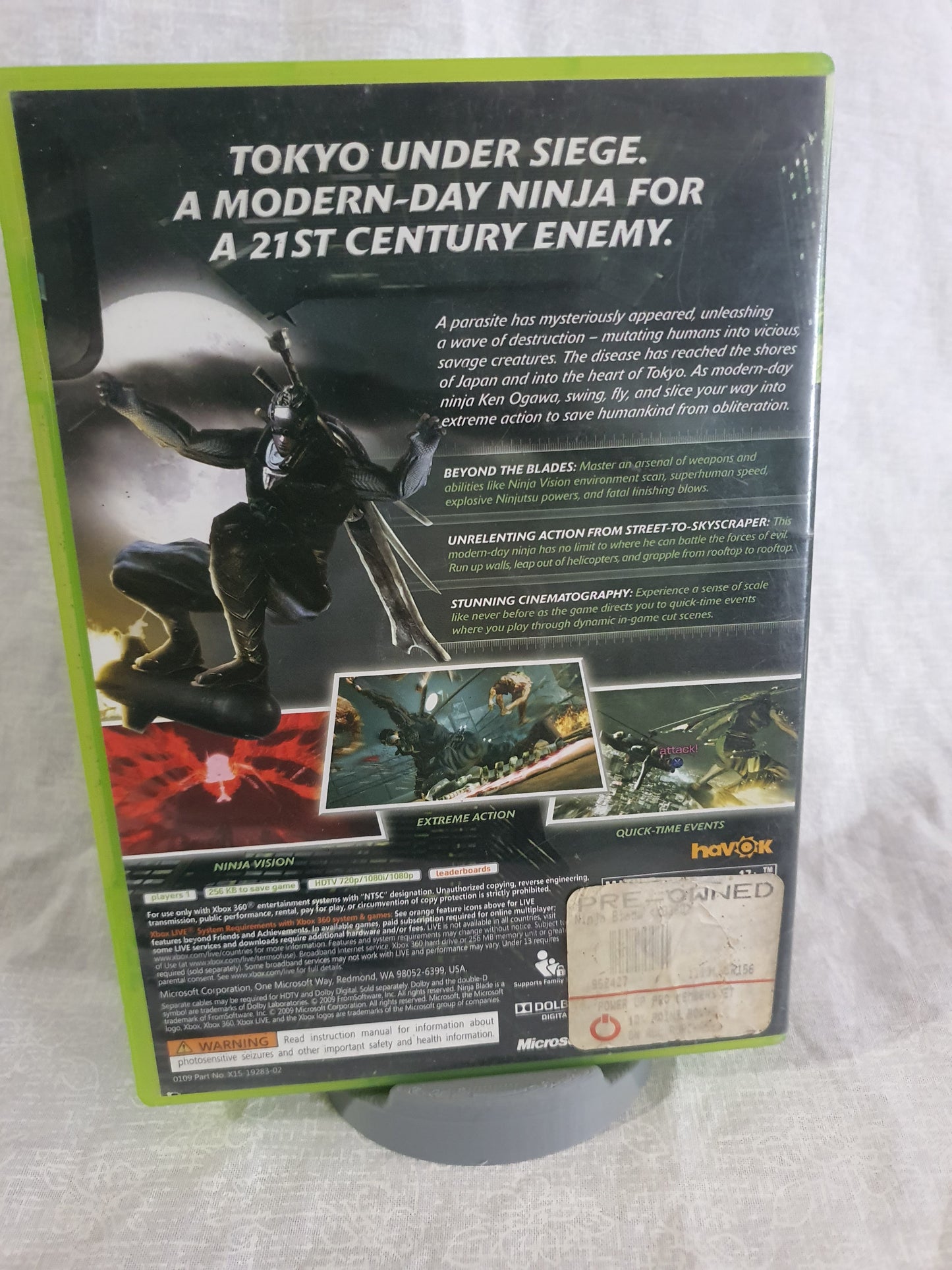 Ninja Blade (Microsoft Xbox 360, 2009) Videogame Disc Very Good Free Shipping