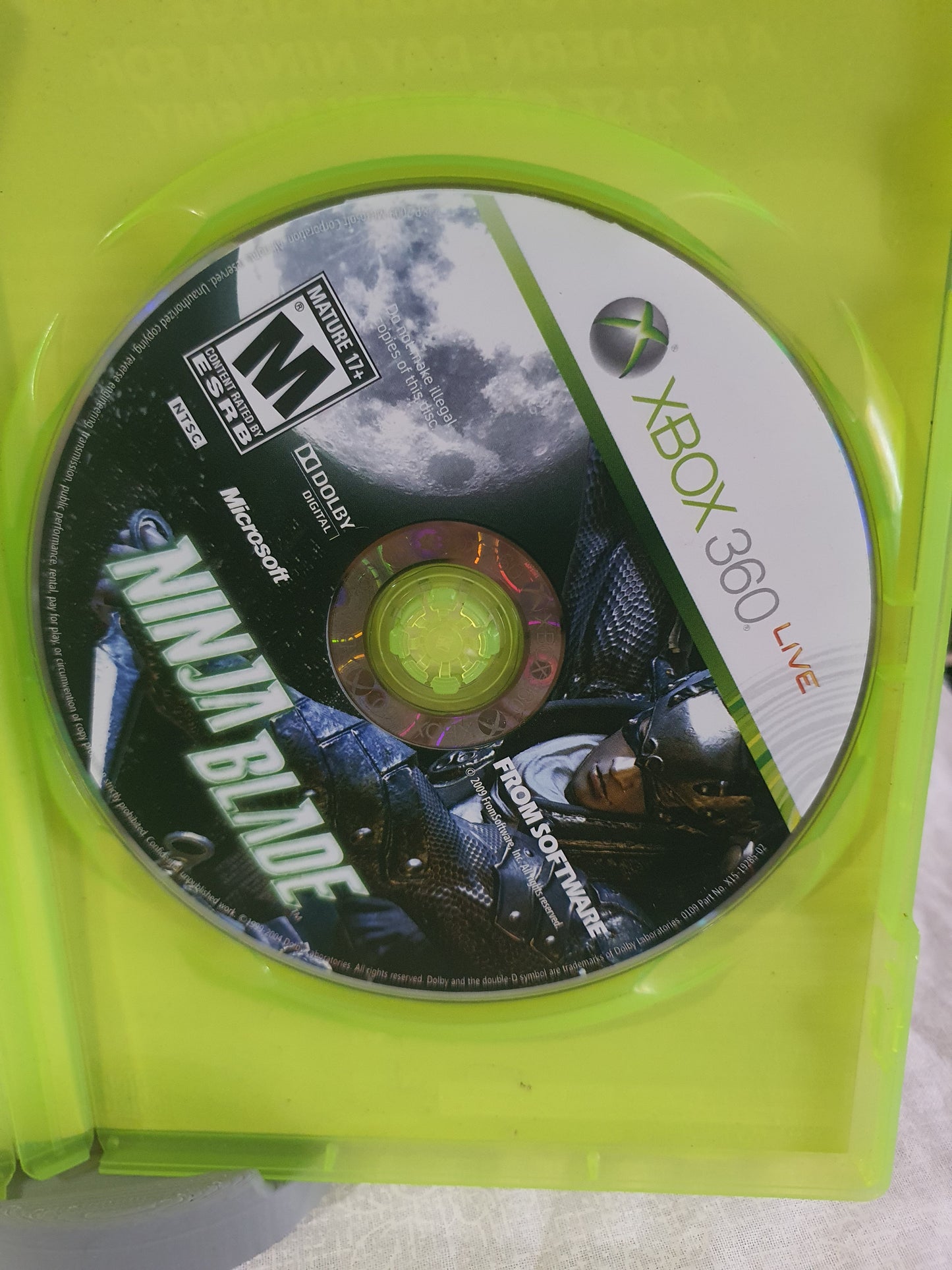 Ninja Blade (Microsoft Xbox 360, 2009) Videogame Disc Very Good Free Shipping