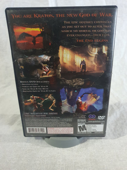 God of War II (Sony PlayStation 2, 2007) Videogame Disc 1 & Case Black Label VG