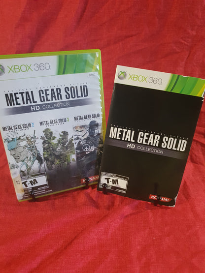 Metal Gear Solid HD Collection Case Manual Insert Near Mint NM NO GAME Xbox 360
