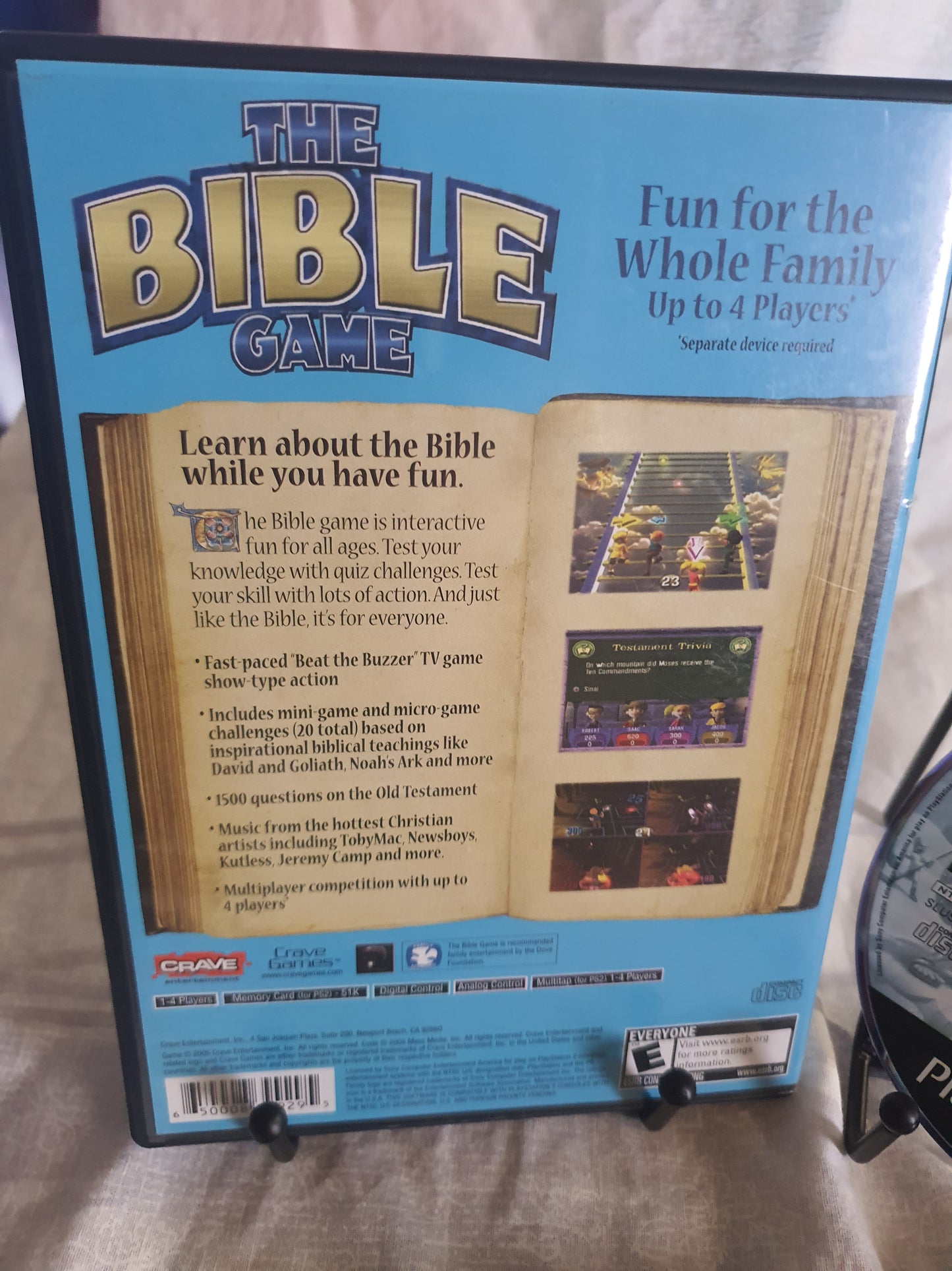 The Bible Game (Sony PlayStation 2, 2005) Disc VG Very Good CIB Complete Tested