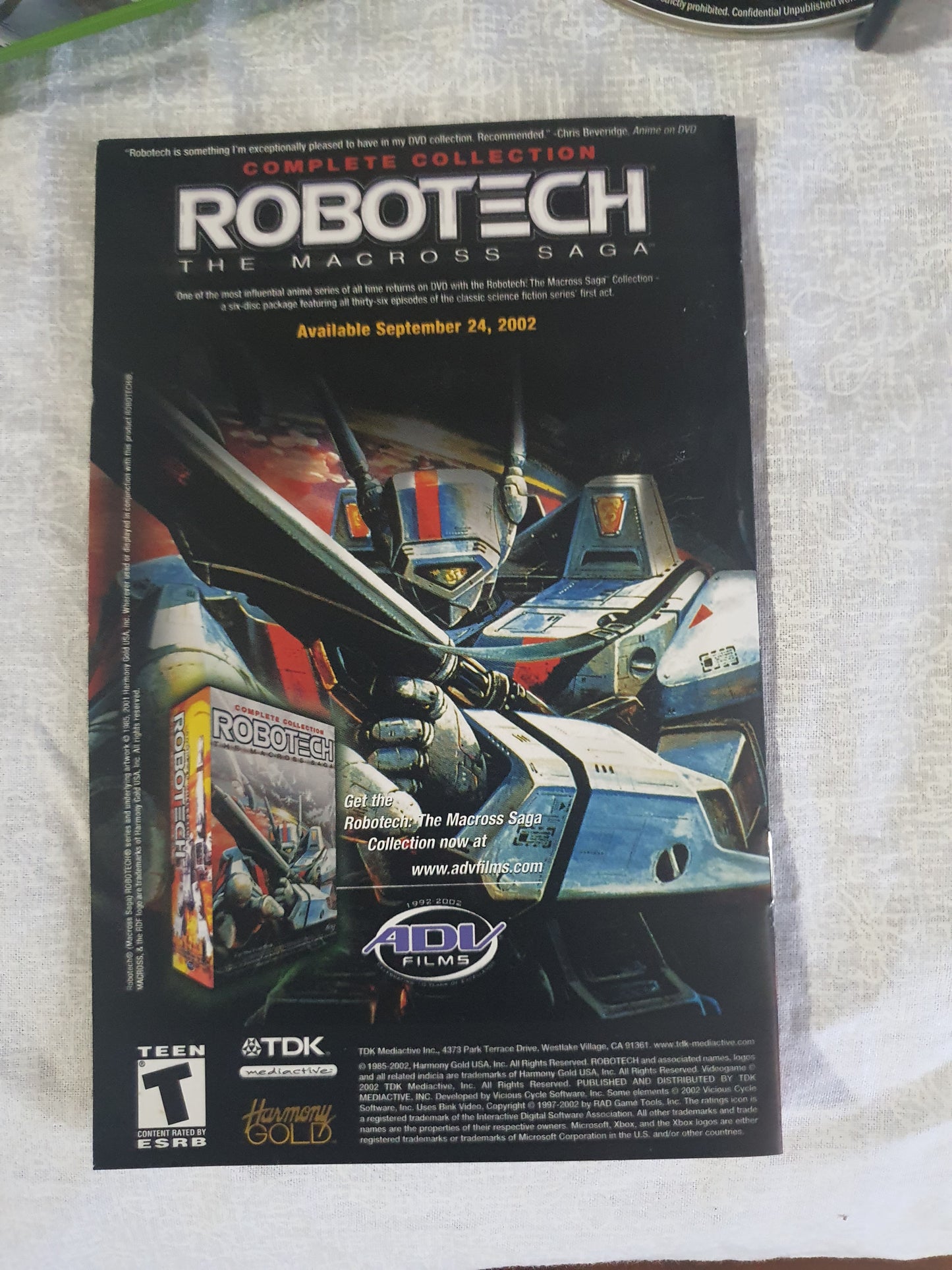Robotech: Battlecry (Microsoft Xbox, 2002) Original Complete CIB Near Mint NM