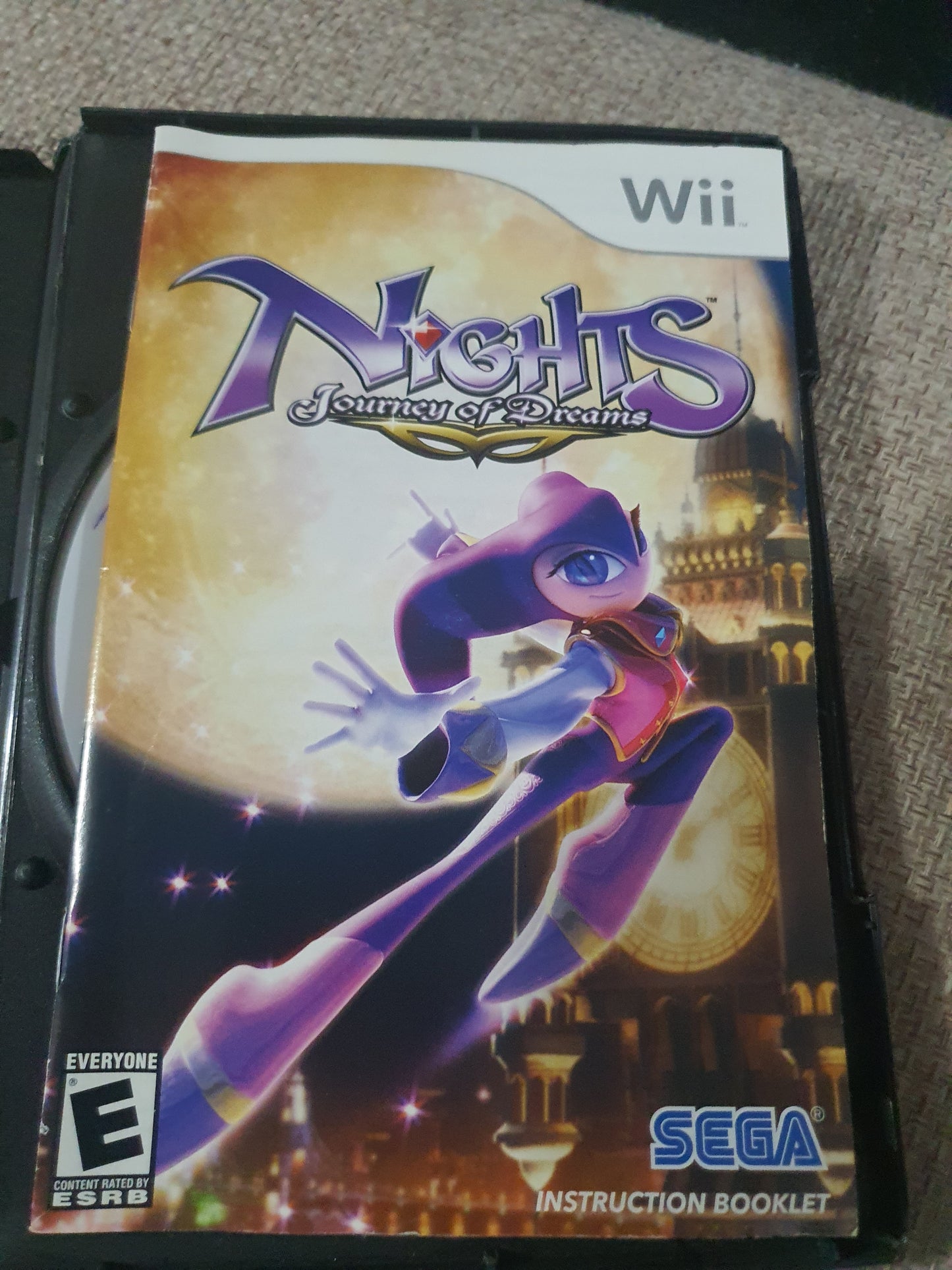 Nights: Journey of Dreams (Nintendo Wii, 2007) Tested Works Disc Manual Sega