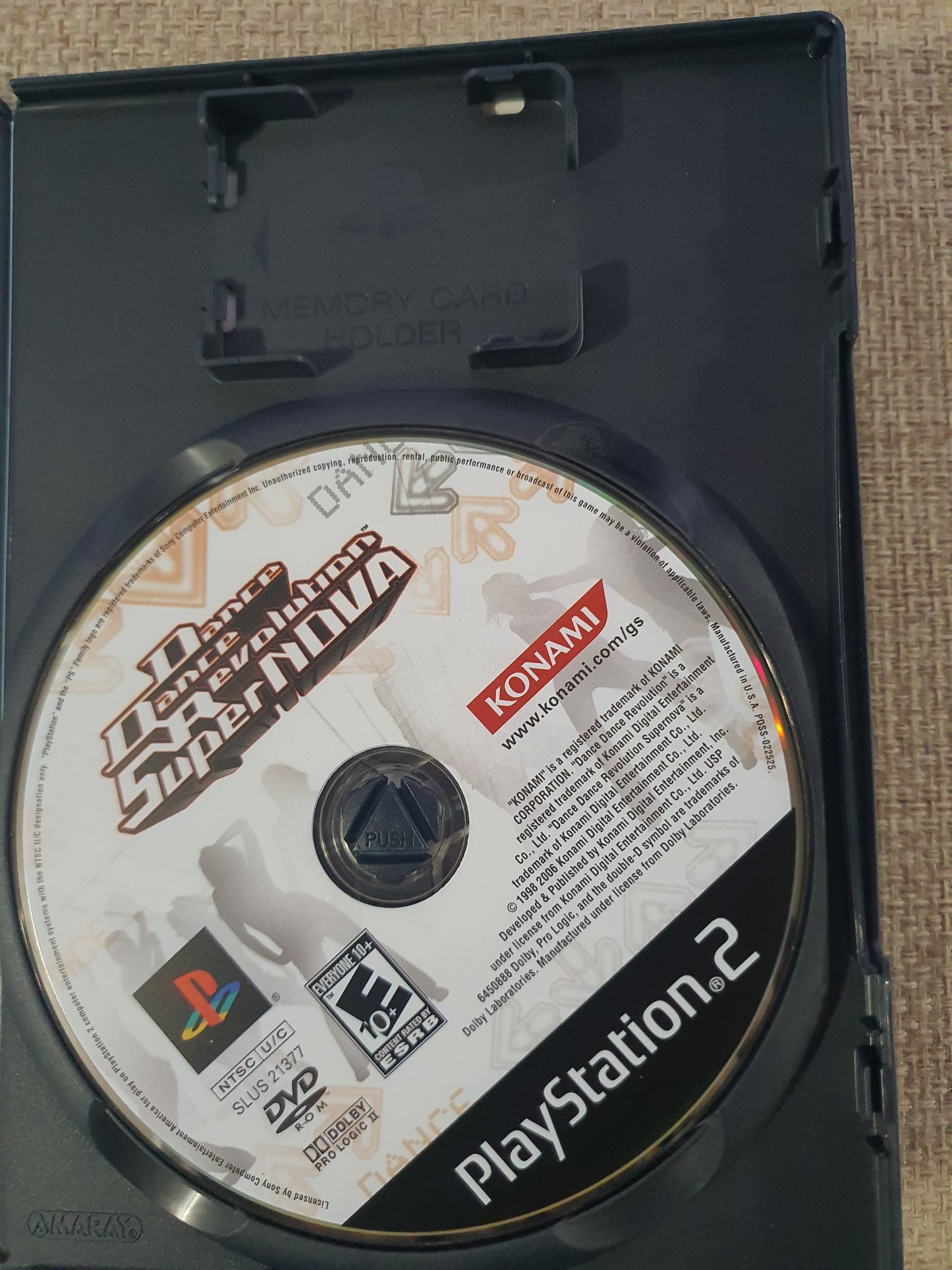 PlayStation 2 game disc with branding and text on a textured surface