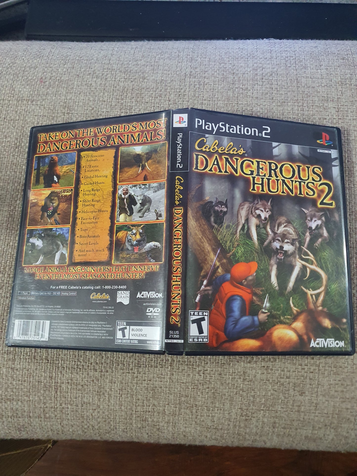 Cabela's Dangerous Hunts 2 (PlayStation 2, 2005) Complete Registration Card NM