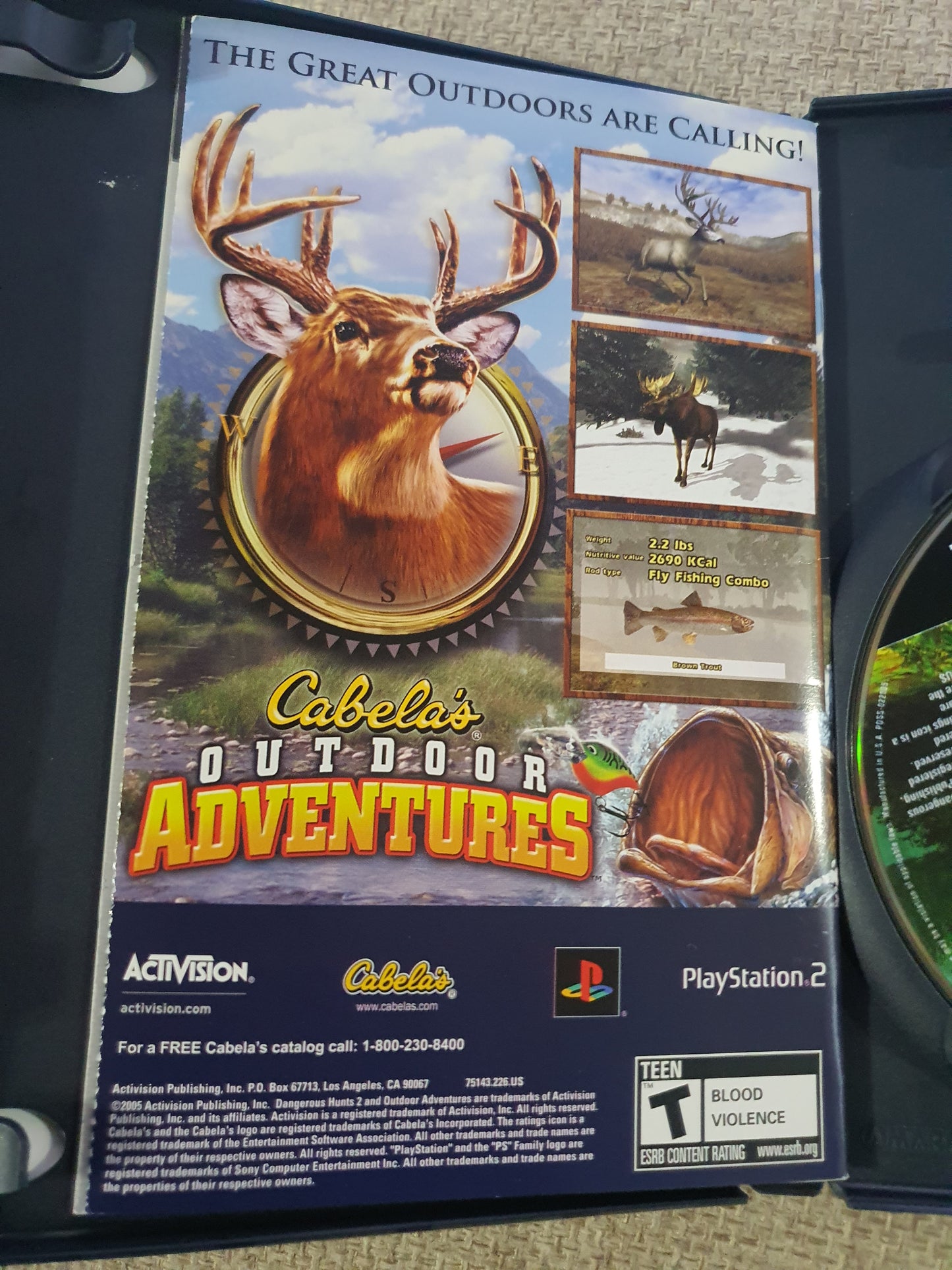 Cabela's Dangerous Hunts 2 (PlayStation 2, 2005) Complete Registration Card NM