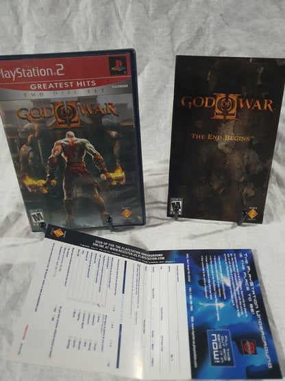 God of War II (PlayStation 2, 2007) Replacement Case Manuel Registration Card