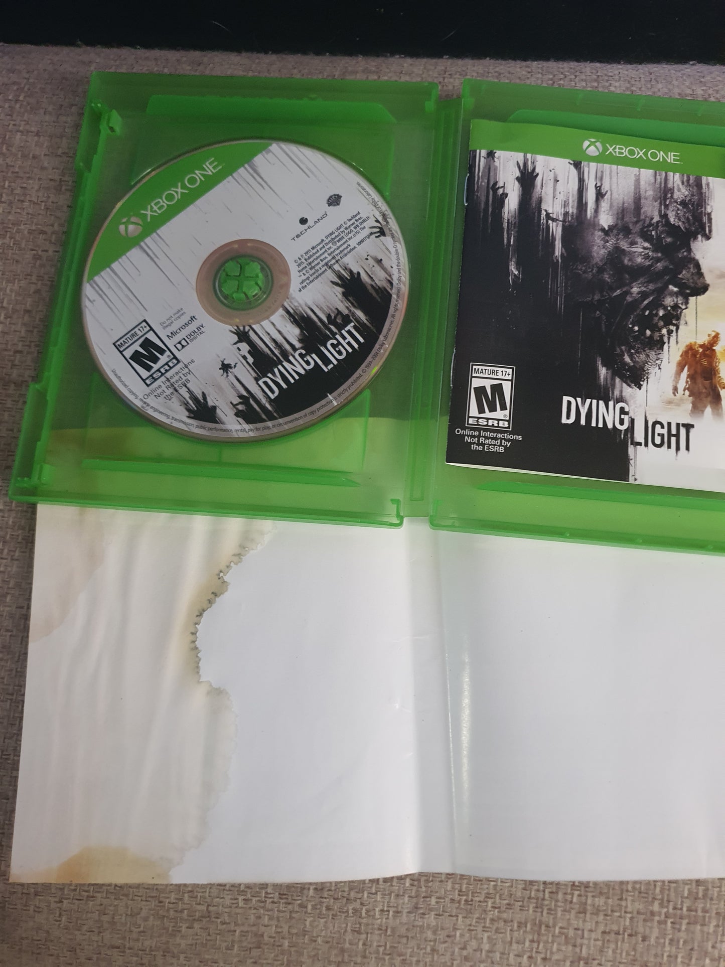 Dying Light (Microsoft Xbox One, 2015) Game Complete Manual CIB Disc Very Good
