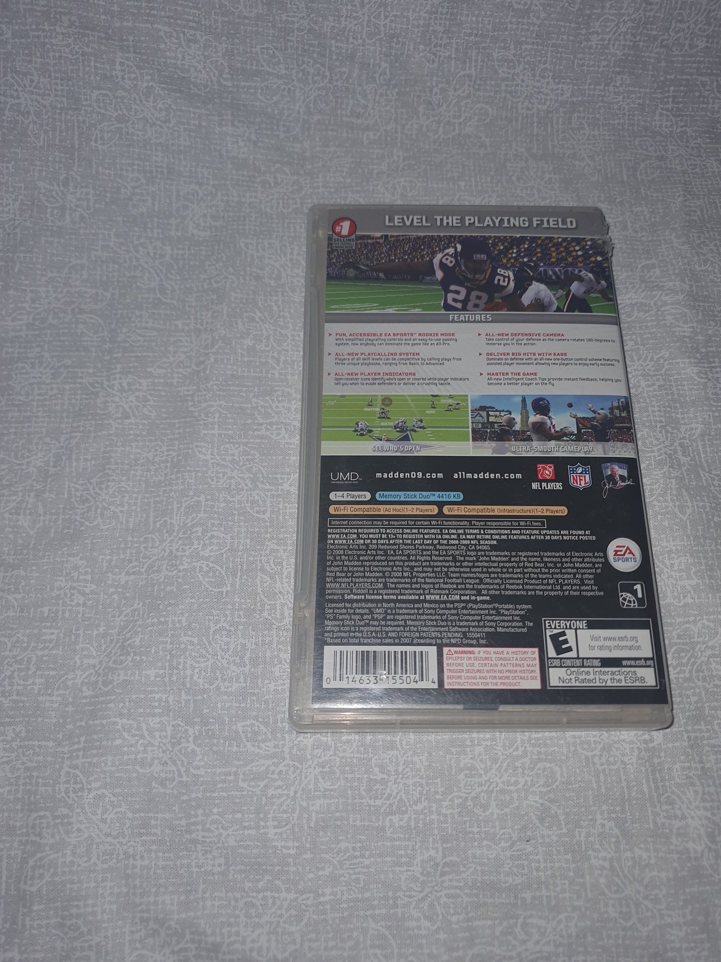 Madden 2009 (Sony PSP, 2008) EA Sports CIB Complete Bret Favre Very Good Tested