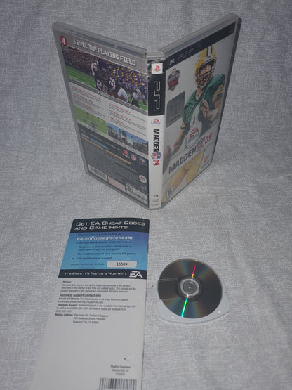 Madden 2009 (Sony PSP, 2008) EA Sports CIB Complete Bret Favre Very Good Tested