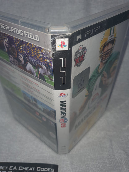 Madden 2009 (Sony PSP, 2008) EA Sports CIB Complete Bret Favre Very Good Tested