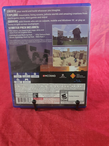 Minecraft Starter Collection (Sony PlayStation 4 PS4, 2019) Complete Near Mint