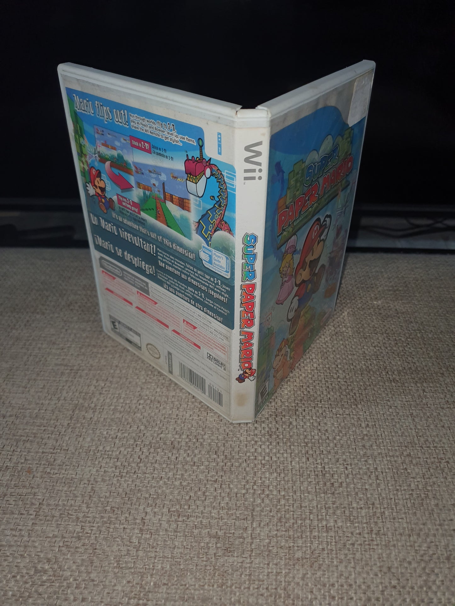 Super Paper Mario (Wii, 2007) Complete Manual Inserts Tested Game Disc Very Good