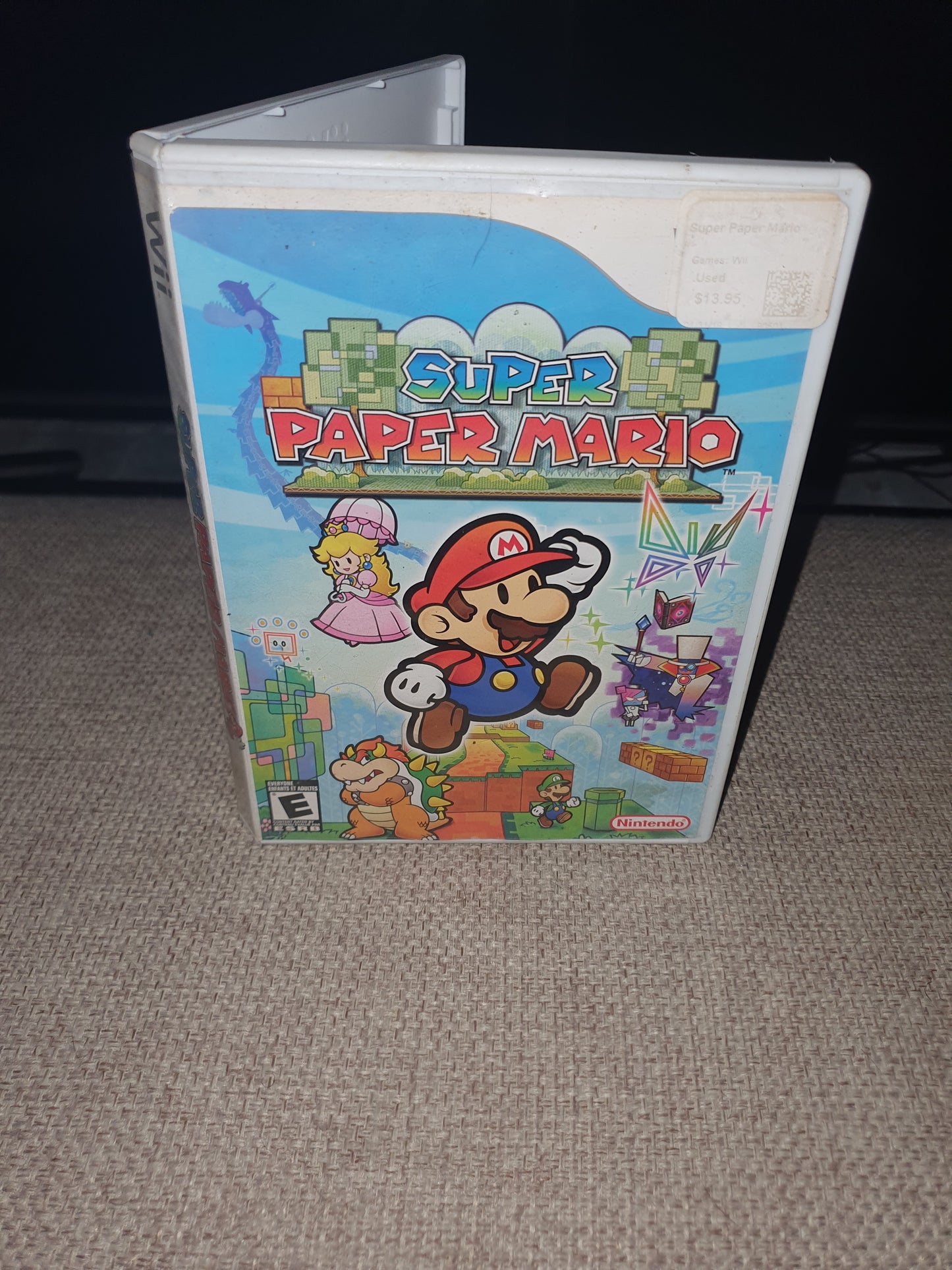 Super Paper Mario (Wii, 2007) Complete Manual Inserts Tested Game Disc Very Good