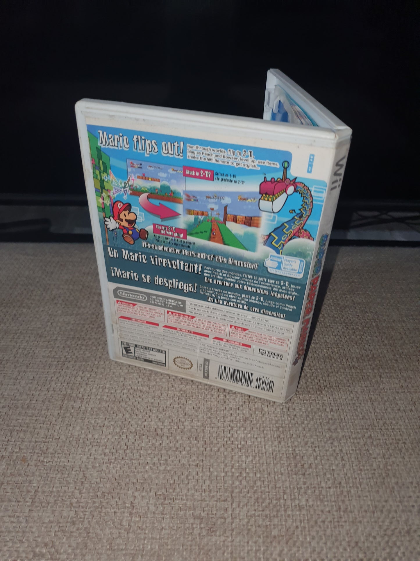 Super Paper Mario (Wii, 2007) Complete Manual Inserts Tested Game Disc Very Good