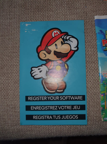 Super Paper Mario (Wii, 2007) Complete Manual Inserts Tested Game Disc Very Good