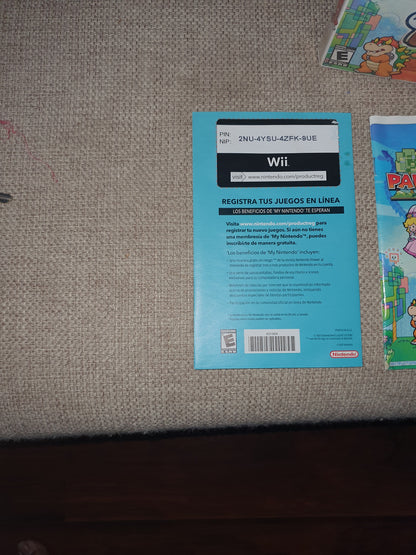 Super Paper Mario (Wii, 2007) Complete Manual Inserts Tested Game Disc Very Good