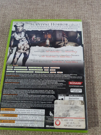 Silent Hill HD Collection Xbox 360 One Series X Game Manual Complete CIB 30133