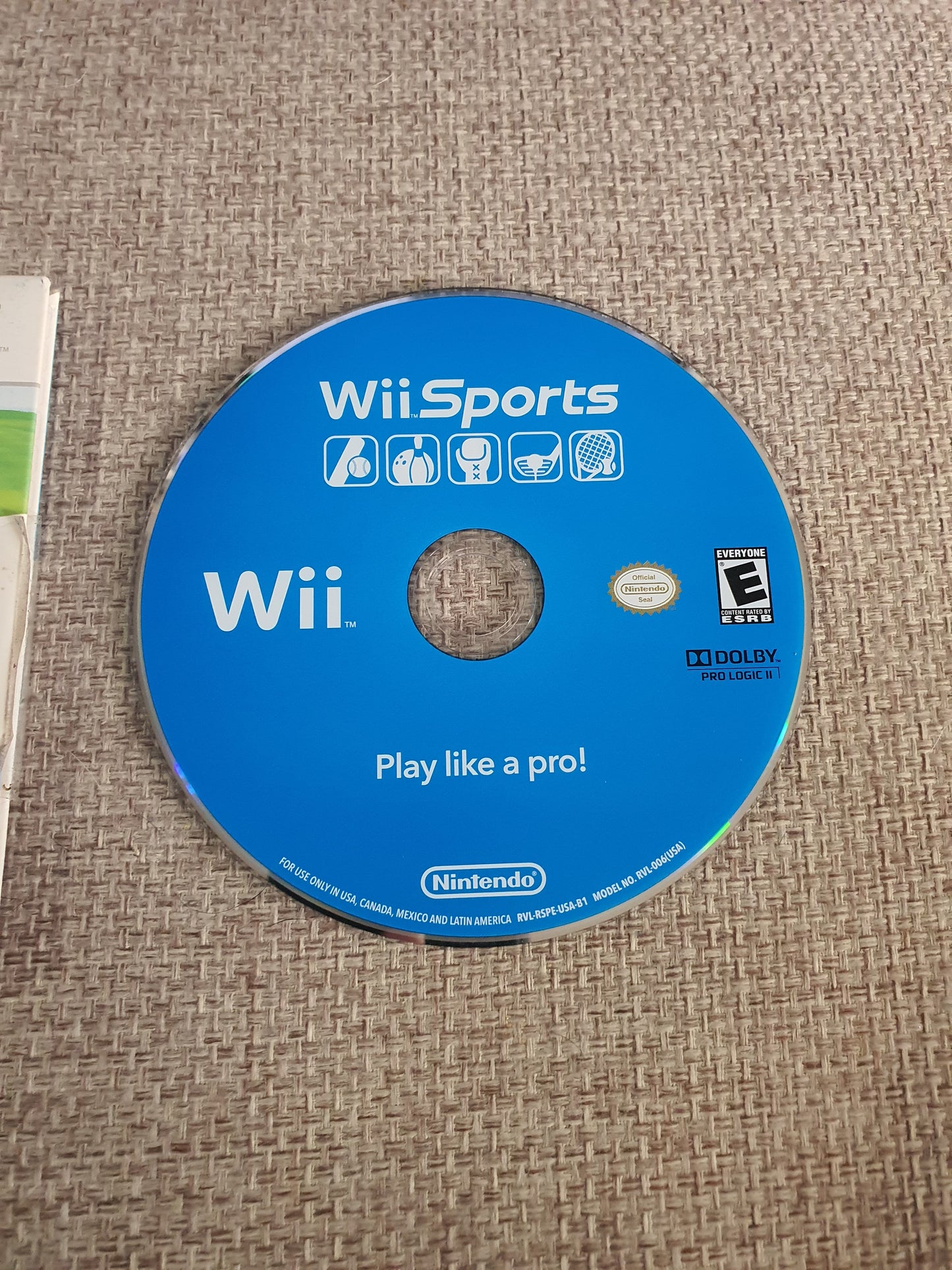 Wii Sports (Nintendo Wii, 2006) Complete Manual CIB Good Tested RVL-RSPE-USA-B1