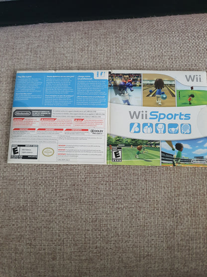 Wii Sports (Nintendo Wii, 2006) Complete Manual CIB Good Tested RVL-RSPE-USA-B1