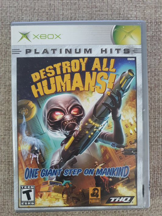 Destroy All Humans Platinum Hits (Microsoft Xbox, 2005) 1 Year Guarantee Tested