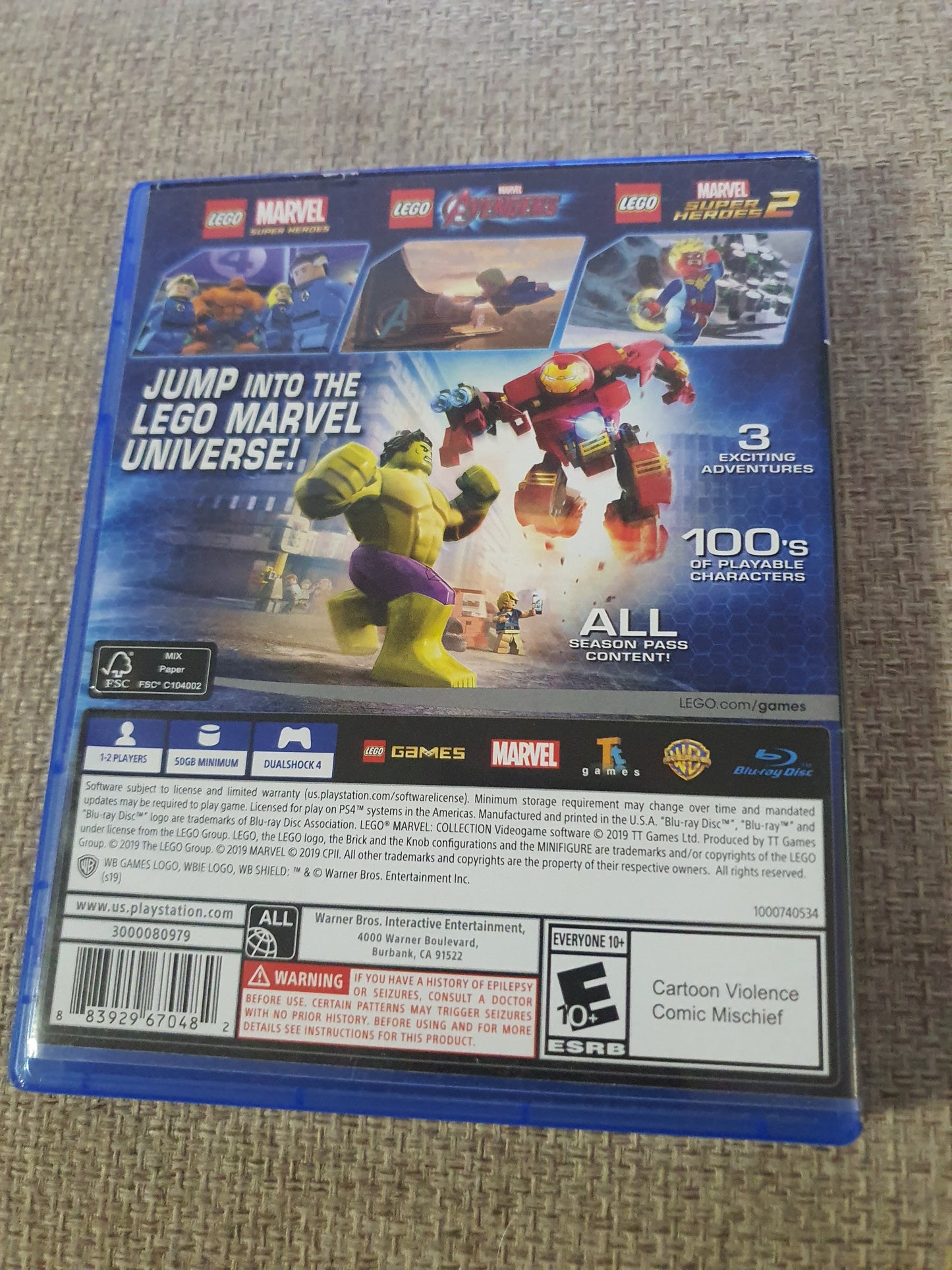 LEGO Marvel Collection PS4 PlayStation 4 Year Guarantee Complete CIB Near Mint