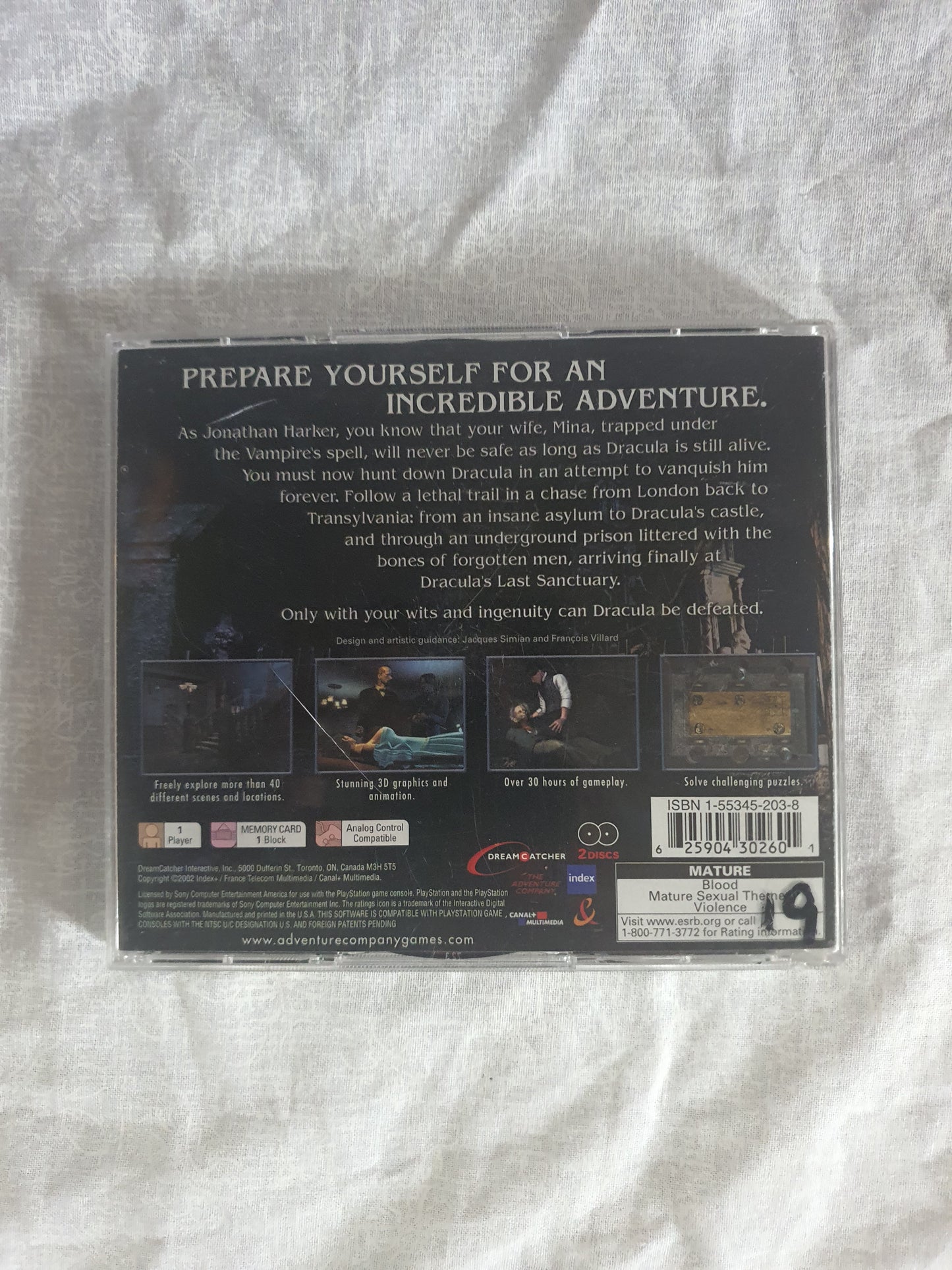 Dracula: The Last Sanctuary (PS1, 2002) Disc 2 Reg card Manuel SLUS-01443