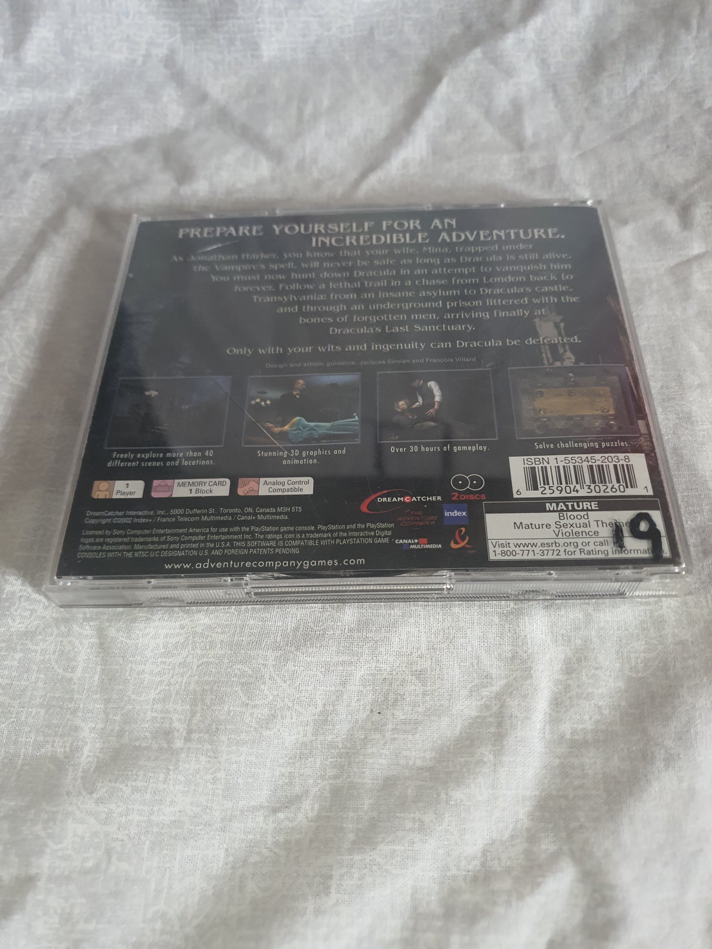 Dracula: The Last Sanctuary (PS1, 2002) Disc 2 Reg card Manuel SLUS-01443