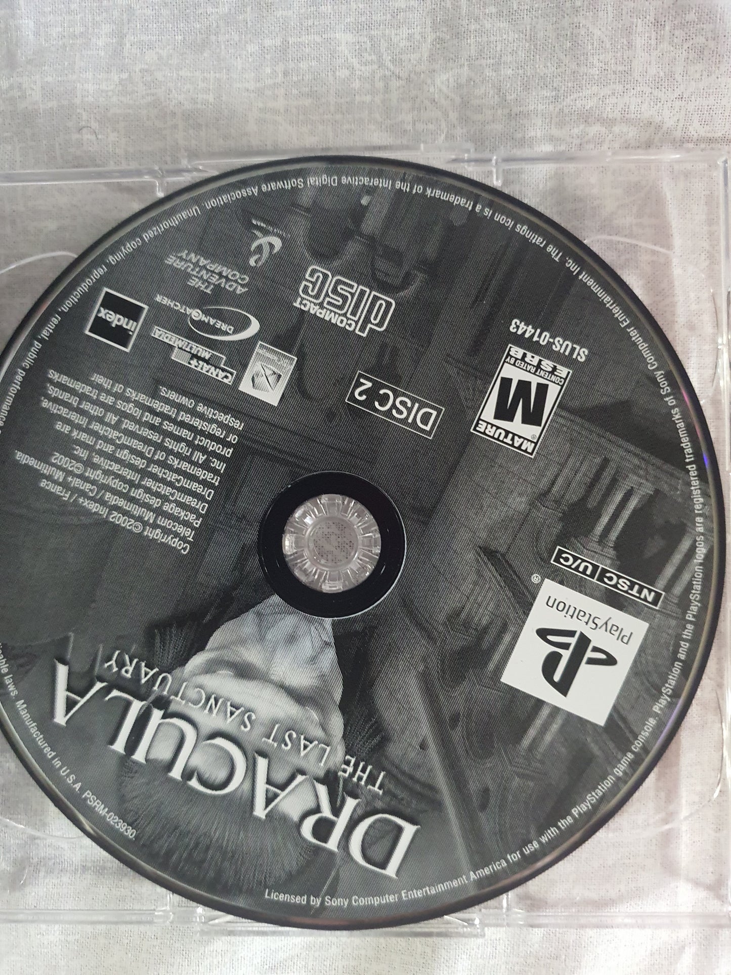Dracula: The Last Sanctuary (PS1, 2002) Disc 2 Reg card Manuel SLUS-01443