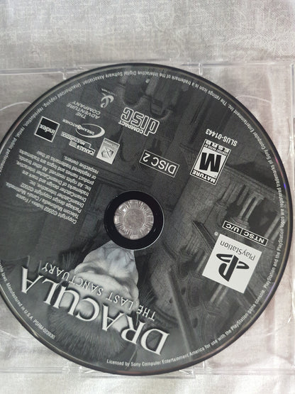 Dracula: The Last Sanctuary (PS1, 2002) Disc 2 Reg card Manuel SLUS-01443
