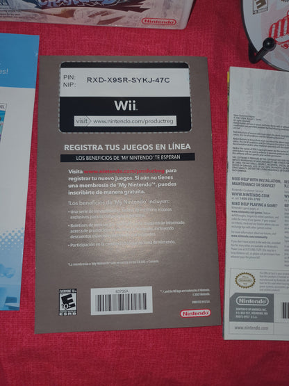 Mario Strikers Charged (Nintendo Wii, 2007) Complete CIB RVL-R4QE-USA Inserts