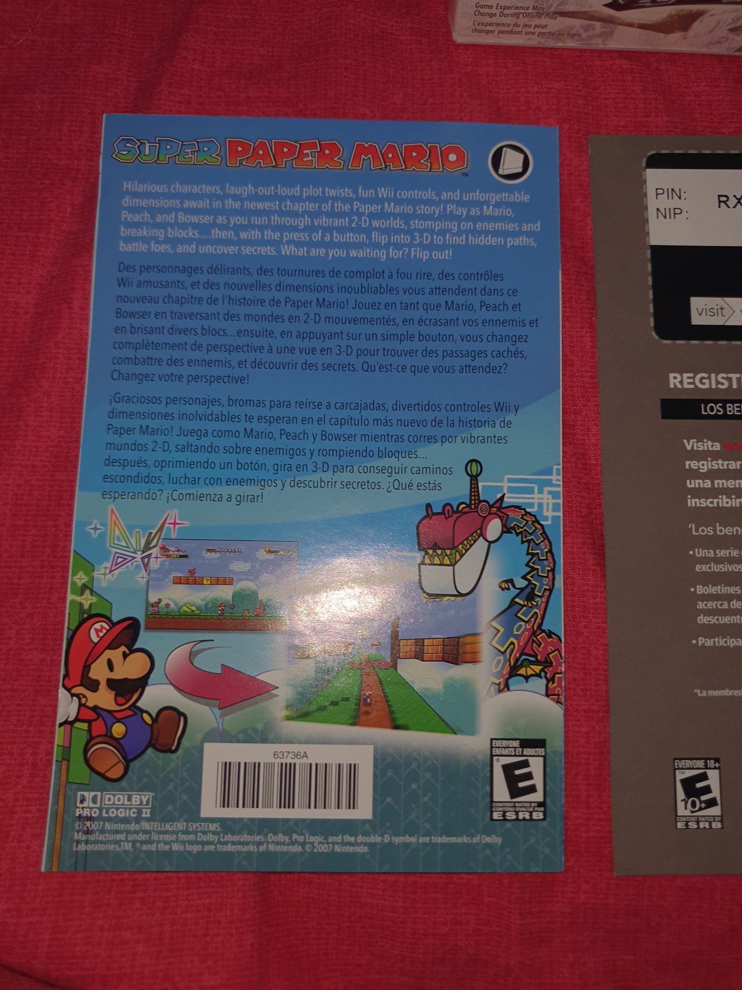 Mario Strikers Charged (Nintendo Wii, 2007) Complete CIB RVL-R4QE-USA Inserts