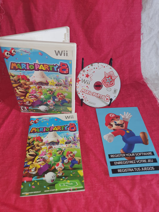 Mario Party 8 (Nintendo Wii, 2006) Complete CIB Inserts Manuel Booklet Disc Good