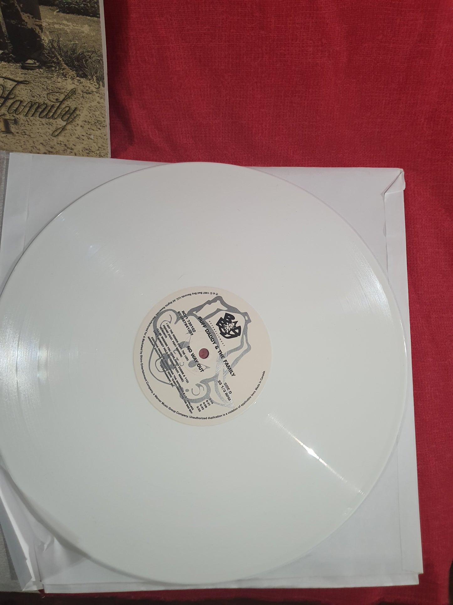 Puff Daddy The Family No Way Out White Vinyl 2 LP Notorious Big RCV1-730122 NM